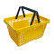 Корзина покупательская пластик 20 л.2 ручки жёлтая