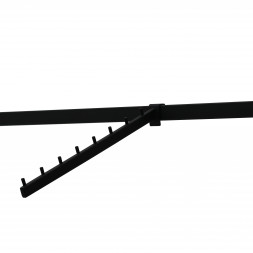 Кронштейн наклонный на штангу черный муар Лофт 8 штырьков, 400 мм