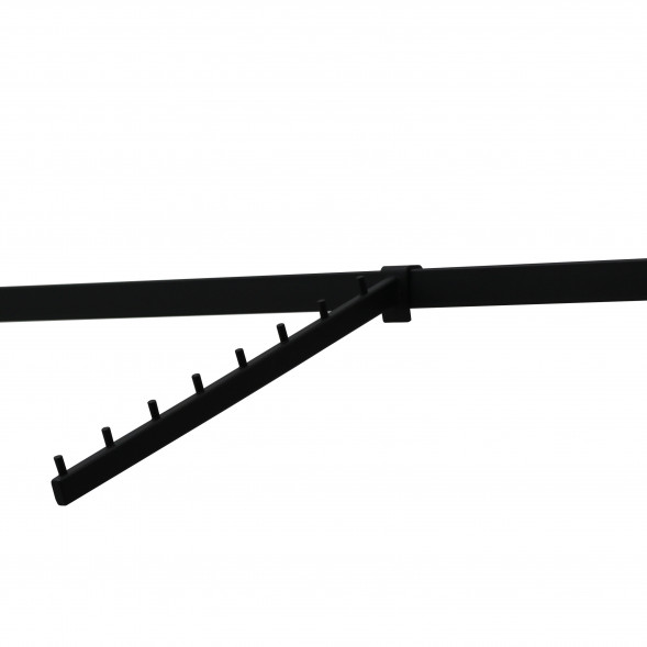Кронштейн наклонный на штангу черный муар Лофт 8 штырьков, 400 мм