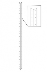 Стойка-уголок перфорированный 40*40*2500*2,0мм