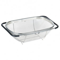 Дуршлаг-сито на раковину нерж.34*23,5см. кт1603