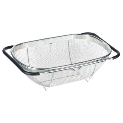 Дуршлаг-сито на раковину нерж.34*23,5см. кт1603