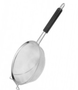 Дуршлаг-сито усиленный с ушком, ручка пластик, d=25 см/рп362