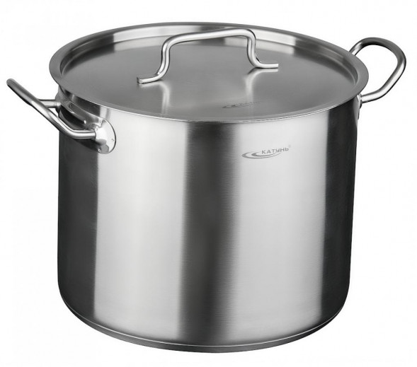 Кастрюля 11,0л (ОБЩЕПИТ-ШЕФ) d-26 h-21 металл.кр. ТРС,  КТ-ОБ-11