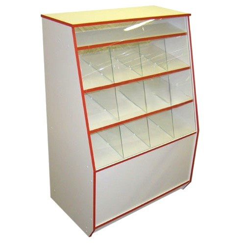 ВКС Кондитерка 900*550*1300 белый с КРАСНОЙ кромкой