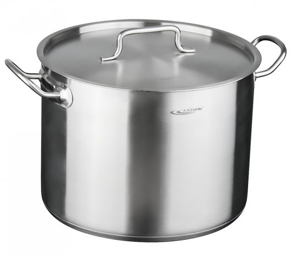 Кастрюля 13,0л (ОБЩЕПИТ-ШЕФ) d-28 h-21 металл.кр. ТРС,  КТ-ОБ-13