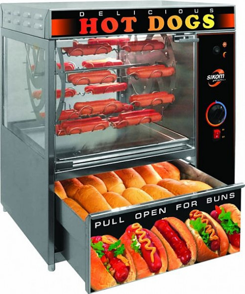 Гриль для сосисок карусельный Sikom МК-1.44