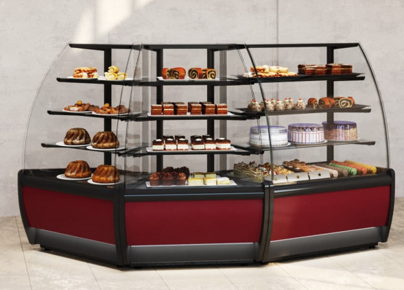 Витрина кондитерская Carboma K70 VM 1,3-1 (ВХСв - 1,3д)