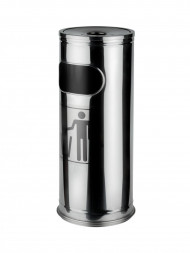 Контейнер для мусора с пепельницей 27л, круг Д24 см КТ-90-27-П