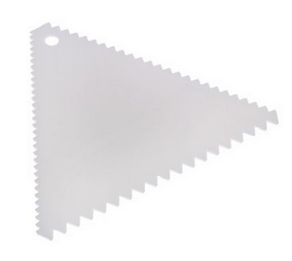 Шпатель кондитерский Зубчики 11*11см.