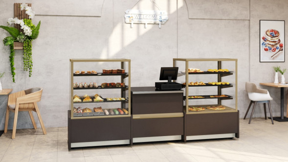 Витрина кондитерская Carboma KC70 VM 1,3-1 (ВХСв - 1,3д Сube)