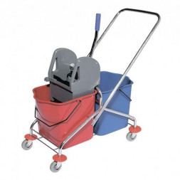 Тележка 2 х ведерная  2*23л (металл) с отжимом