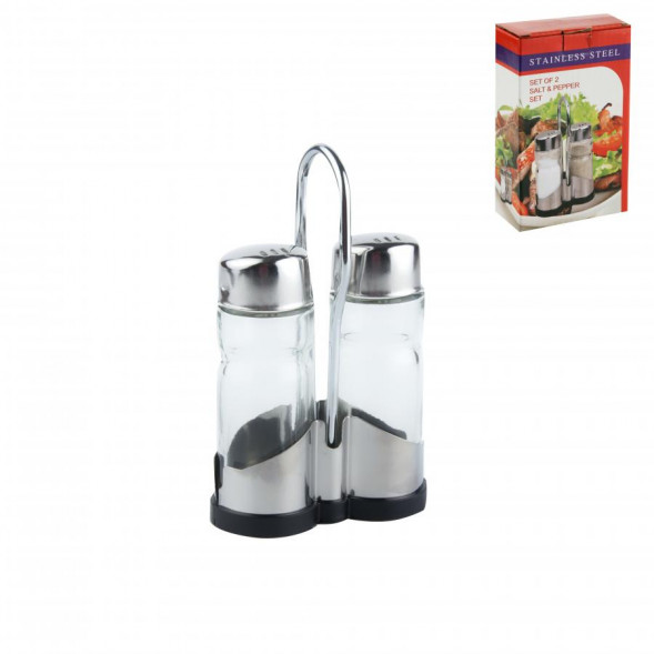 Набор д/специй 2пр (2 банки) мет/стекло AST-002-НС-04