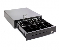 Денежный ящик POScenter 13МK 350x405x90, механический, PUSH (черный)