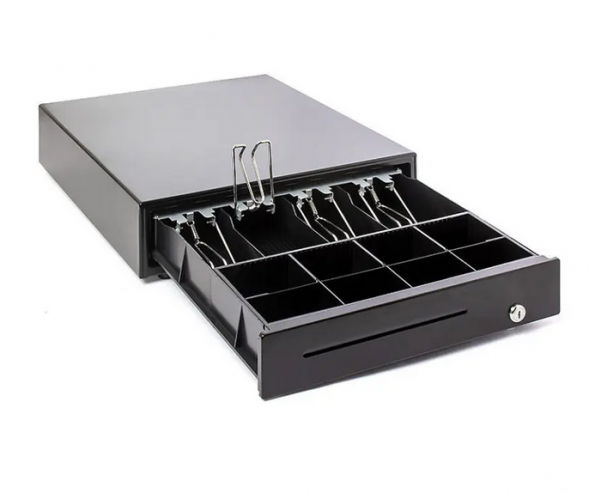 Денежный ящик POScenter 13МK 350x405x90, механический, PUSH (черный)