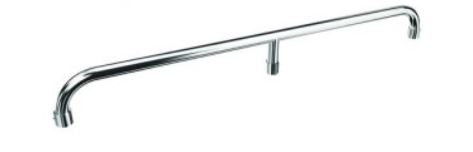 Отбойник для тележек прямой 1500 мм, полированная труба из специальной стали, диаметром 40 мм, толщина стенки 2мм