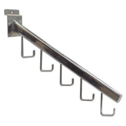 F 112 Кронштейн на экономпанель с крючками хром