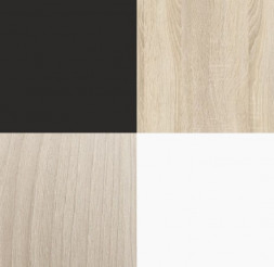 Стеллаж 900*350*2150 белый с красной кромкой