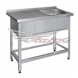 Ванна моечная цельнотянутая со столом ВМЛсц-1 1000*500*850 мм