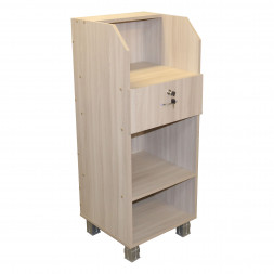 &amp;quot;Кармен&amp;quot; РАБ2, Прилавок рабочий малый 450*450*1150 (ясень шимо/вставка белый)