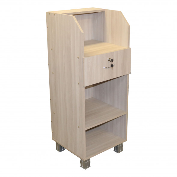 &amp;quot;Кармен&amp;quot; РАБ2, Прилавок рабочий малый 450*450*1150 (ясень шимо/вставка белый)