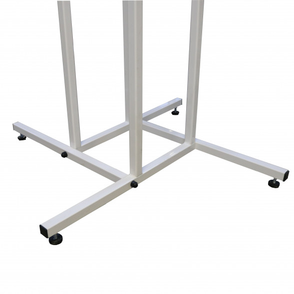 Вешало 4-х стороннее,напольное,регулируемое с 4-мя прямыми кронштейнами 860*860*1200/1800 белое