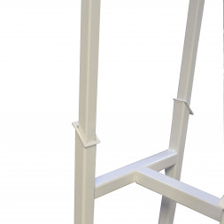 Вешало 4-х стороннее,напольное,регулируемое с 4-мя прямыми кронштейнами 860*860*1200/1800 белое