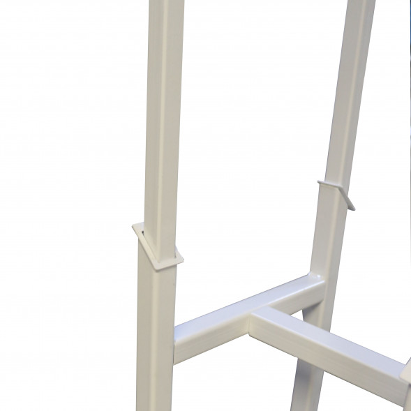 Вешало 4-х стороннее,напольное,регулируемое с 4-мя прямыми кронштейнами 860*860*1200/1800 белое