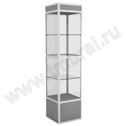 Витрина А/П одностворчатая с подсветкой 500*500*2000
