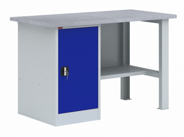 Однотумбовый металлический верстак ВП - 2/1.6 1600х685х860 мм.