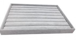 009 Короб для колец 24*35 см серый бархат