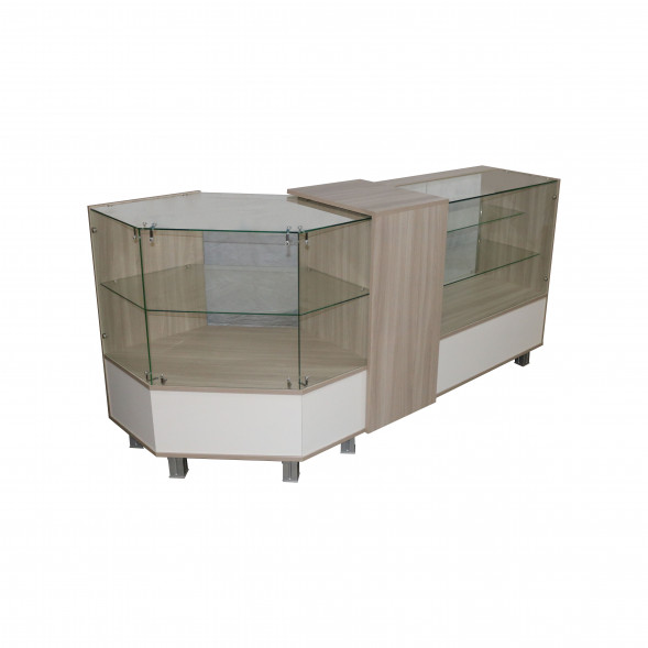 &amp;quot;Кармен&amp;quot; ДЕМ2, Прилавок демонстрационный 850*450*900 (ясень шимо/белый)
