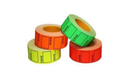 Лента 20х30 &amp;quot;Цена&amp;quot; оранжевая (100 эт.)