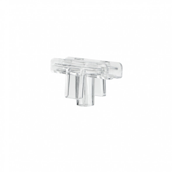 Т-держатель  рамки на трубу D=9 мм прозрачный