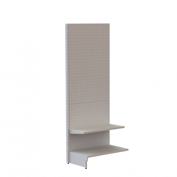 Металлический торговый стеллаж с перфорацией 1200х600х2350мм