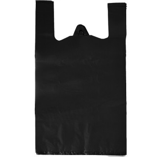 Пакет майка ПНД 30+16*55 черный /100 30мкм