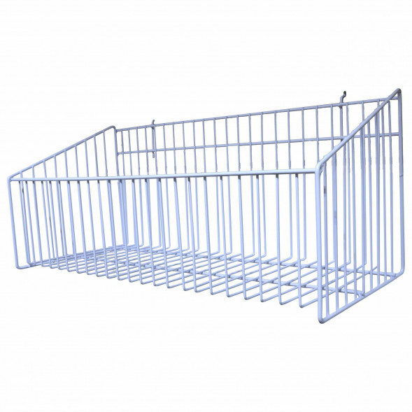 F 195 Корзина на экономпанель и перфорацию 600*300*250 мм крашенная под хром