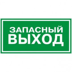 Табличка "Запасный выход" 200*100 мм