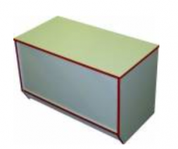 Подиум 1300х450х540мм бел/красное