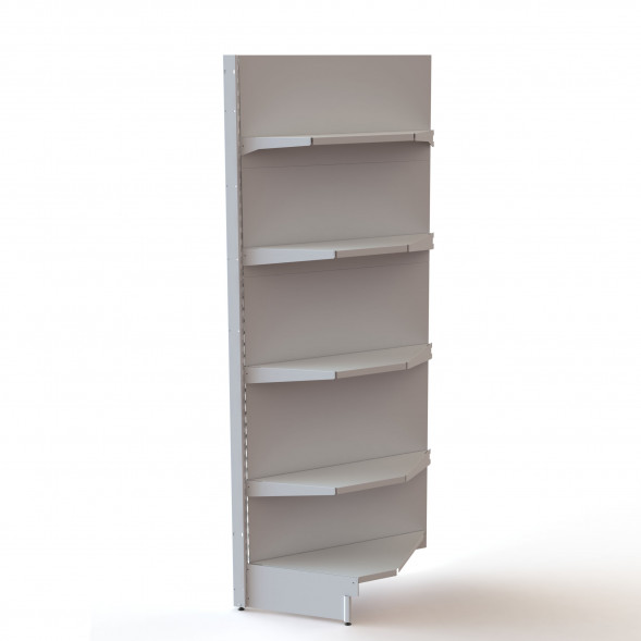 Металлический торговый стеллаж угловой внутренний 2350мм