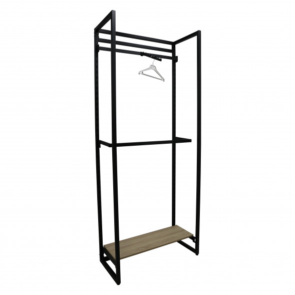 Рама пристенного стеллажа 450*2300 мм черный муар