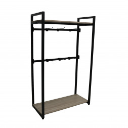 Стеллаж 930*450*1600 мм черный МУАР 9005