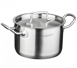 Кастрюля 3,0л (ОБЩЕПИТ) d-18 h-12 металл.кр. ТРС, со шкалой