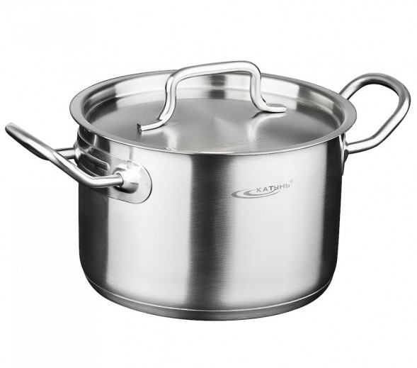 Кастрюля 3,0л (ОБЩЕПИТ) d-18 h-12 металл.кр. ТРС, со шкалой