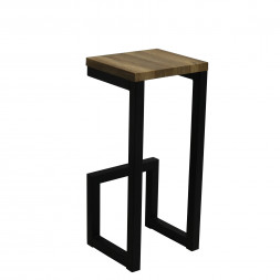 Стул барный Лофт 350х350х790мм Дуб Вотан