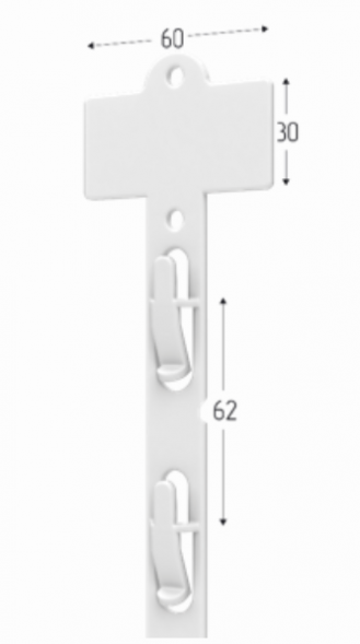 Лента пластиковая подвесная белая