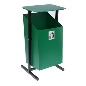 Урна для мусора &amp;quot;Уралочка 2&amp;quot; с крышкой,цвет зеленый 24 л