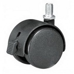 Колесо мебельное д 40 мм,со стопором,болт М8 (комплект 4 шт)