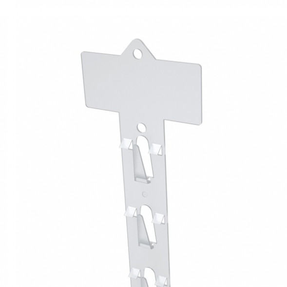 Лента пластиковая подвесная прозрачная 623*28 мм,12 крючков