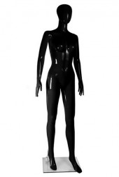 Манекен без лица женский черный ГЛЯНЦЕВЫЙ